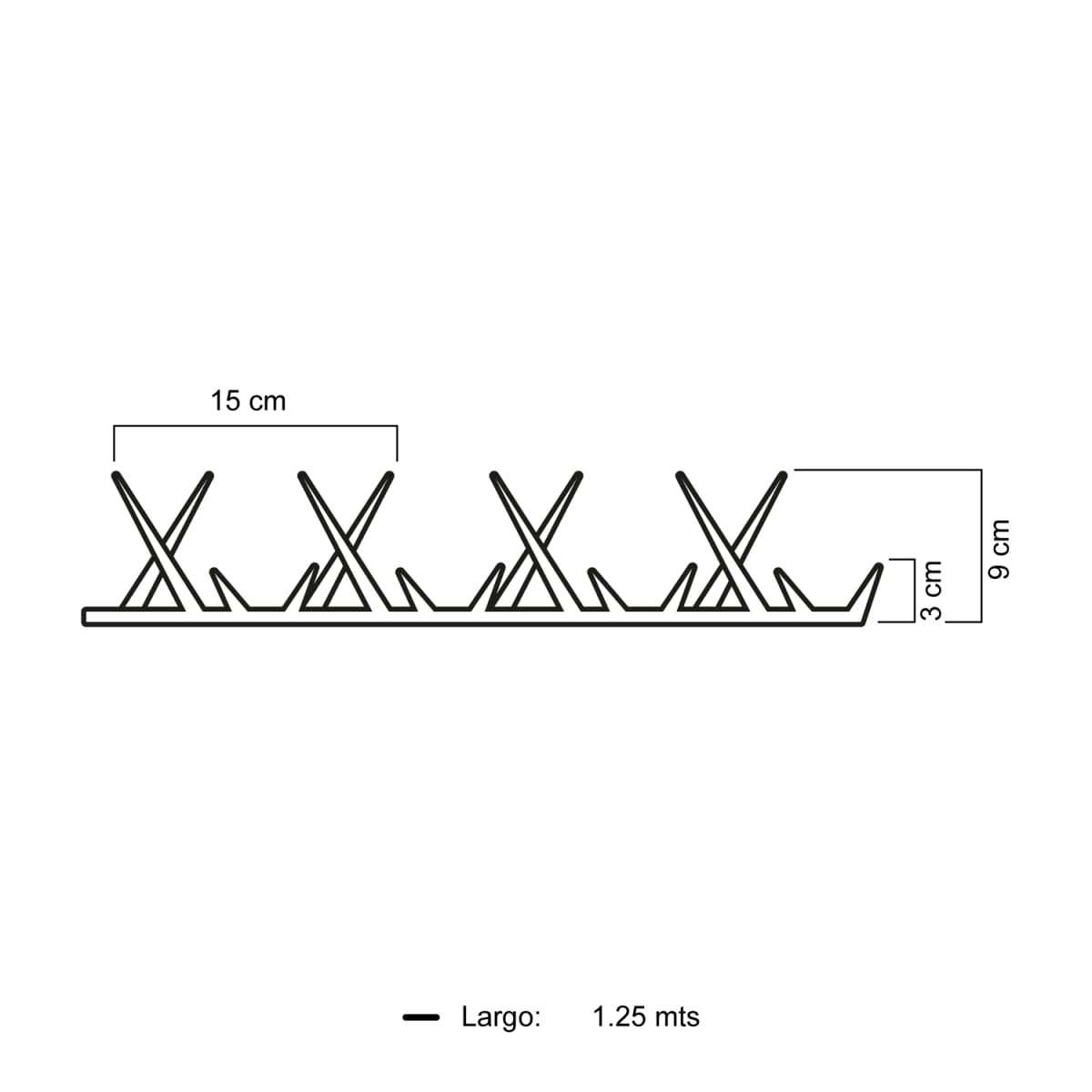 Punta Reja Tiburon Cortopunzante 9 cm x largo 25 mts Galvanizado