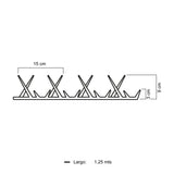 Pack 10 Punta Reja Tiburón Cortopunzante 9 Cm x Largo 1.25 Mts Galvanizada