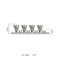 Punta reja tiburón XL galvanizada 13 cm, largo 1,0 m