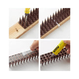 Puntas Plásticas Espanta Palomas Largo 45 Cm Caja 12 Unidades Burdeo