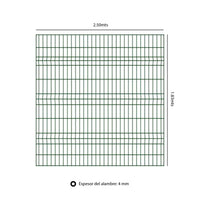 Pack 5 Reja y Poste Tipo Acmafor 3D Verde 2.50 x 1.83 Mts
