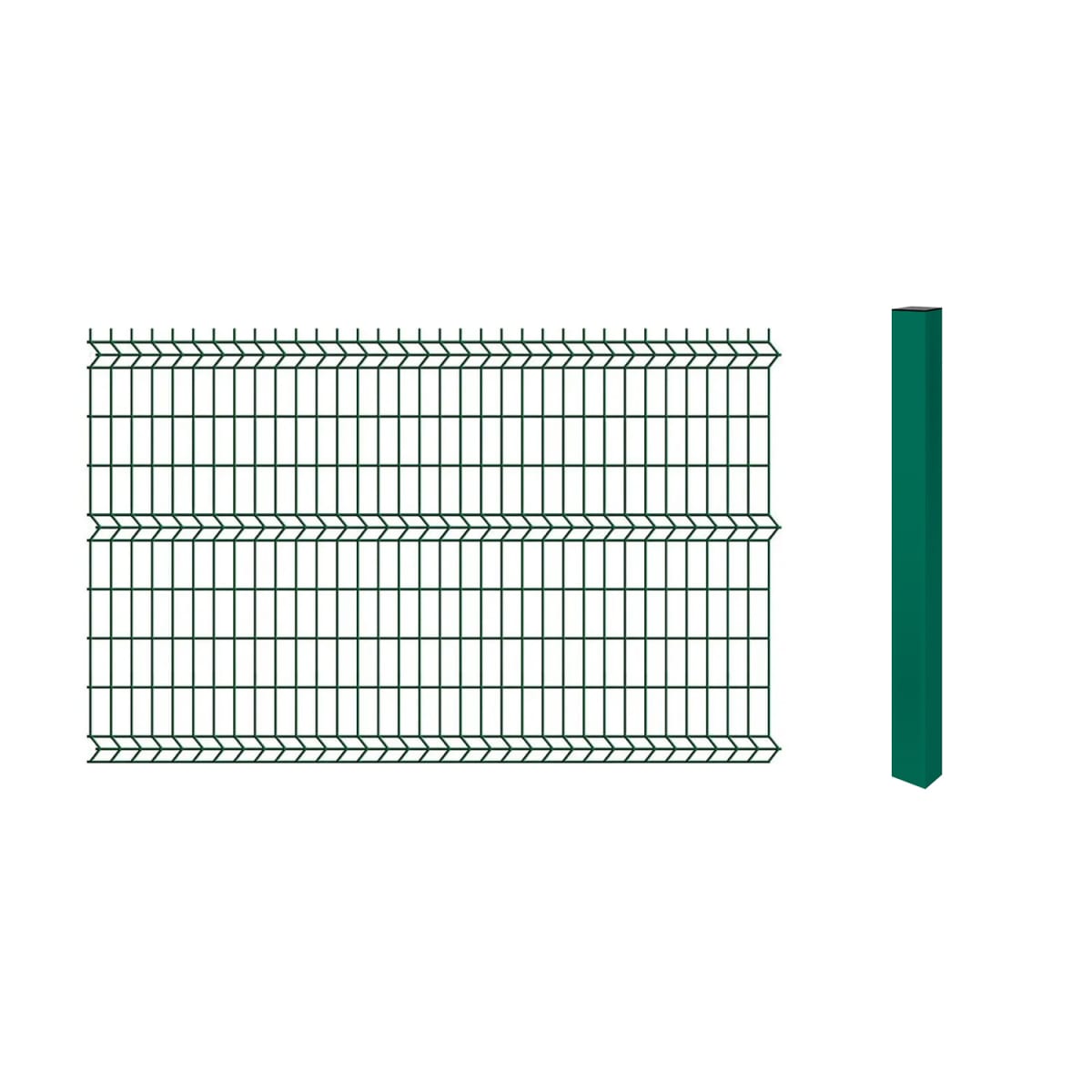 Pack 5 Reja y Poste Tipo Acmafor 3D Verde 2.50 x 1.83 Mts