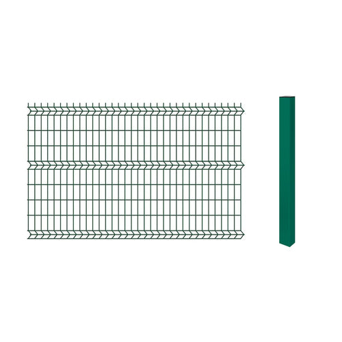 Pack 10 Reja y Poste Tipo Acmafor 3D Verde 2.50 x 1.83 Mts